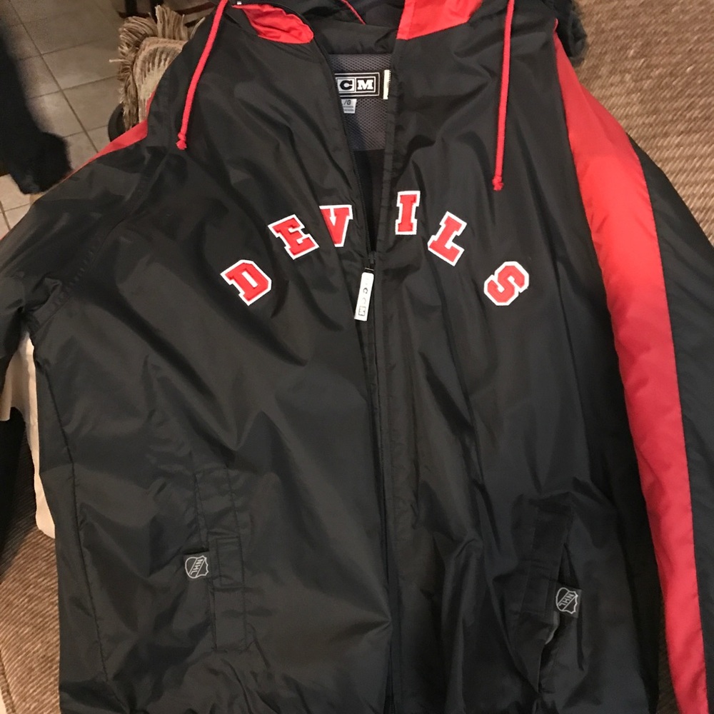 NHL Devils wind breaker hooded jacket
